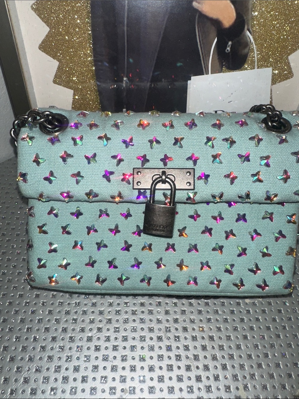 Kurt Geiger Mini Brixton Butterfly Gem Shoulder Bag - EUC